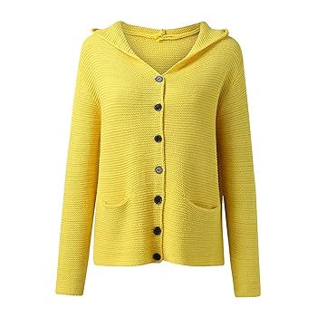 Amazon.com: Akivide Women Button Down Hooded Cardigan